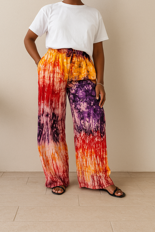 Pantalon en tissus indigo